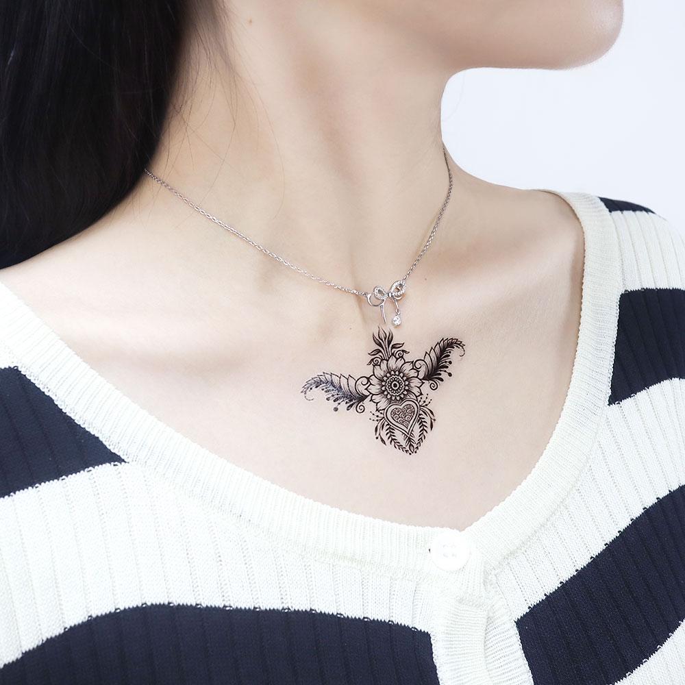 Black Henna Temporary Tattoos Mandala Tattoos Flowers