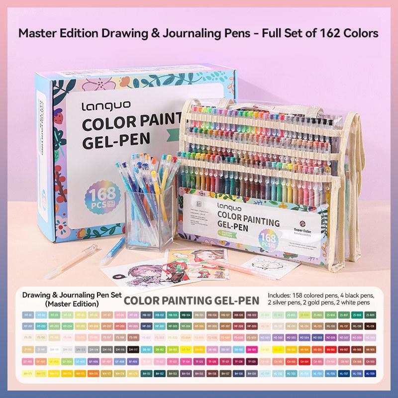 

Languo 234colors/252 PCS Multi-Color Gel Pen 0.6mm Handbook Morandi Color Gel Pen Student Writing Painting Drawing Marker Pens