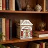 Holiday Village Spice House Set Resin Mini Tea Caddies Seasoning Storage Jar Festive Decor Kitchen Countertop Holiday Gifts