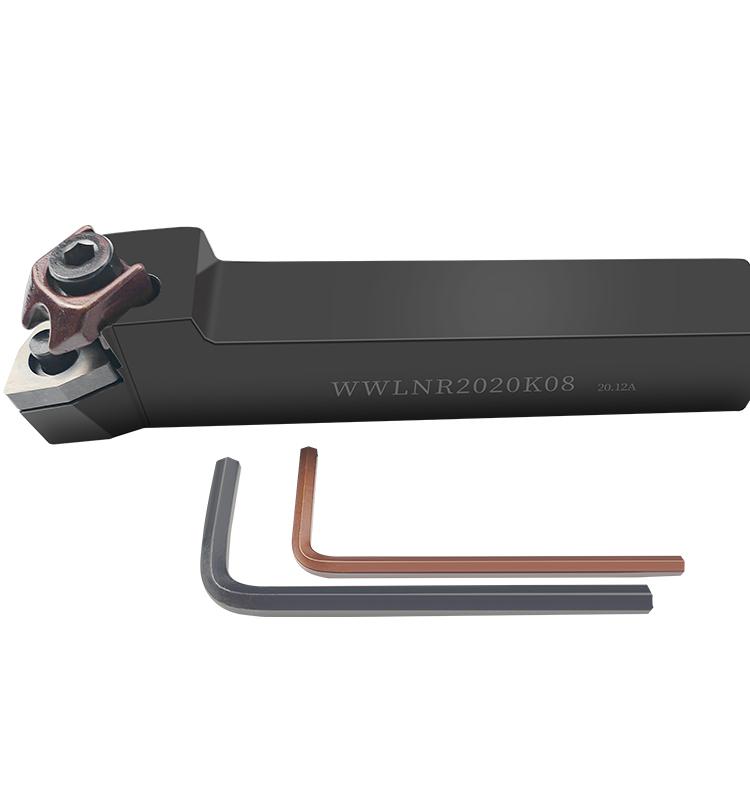 Pfirsichförmiger CNC-Werkzeughalter für Außendrehen und Schruppen mit großer Spannplatte, Modell WWLNR2020K08 für Drehmaschinen.