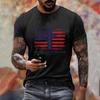 Men's Fashionable Casual 3D Printed Short Sleeved T-shirt for Summer Shirt