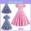 Vintage Barbie Pink Checkered Dress With Butterfly Bow-tie Collar