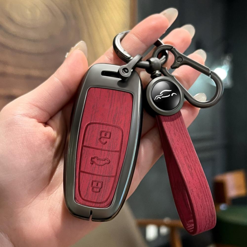 

Трендовий металевий чохол для ключа-брелока з дистанційним керуванням автомобілем для A6 A7 A8 C8 Q8 D5 E-Tron Захисник Безключовий корпус Аксесуари червоний