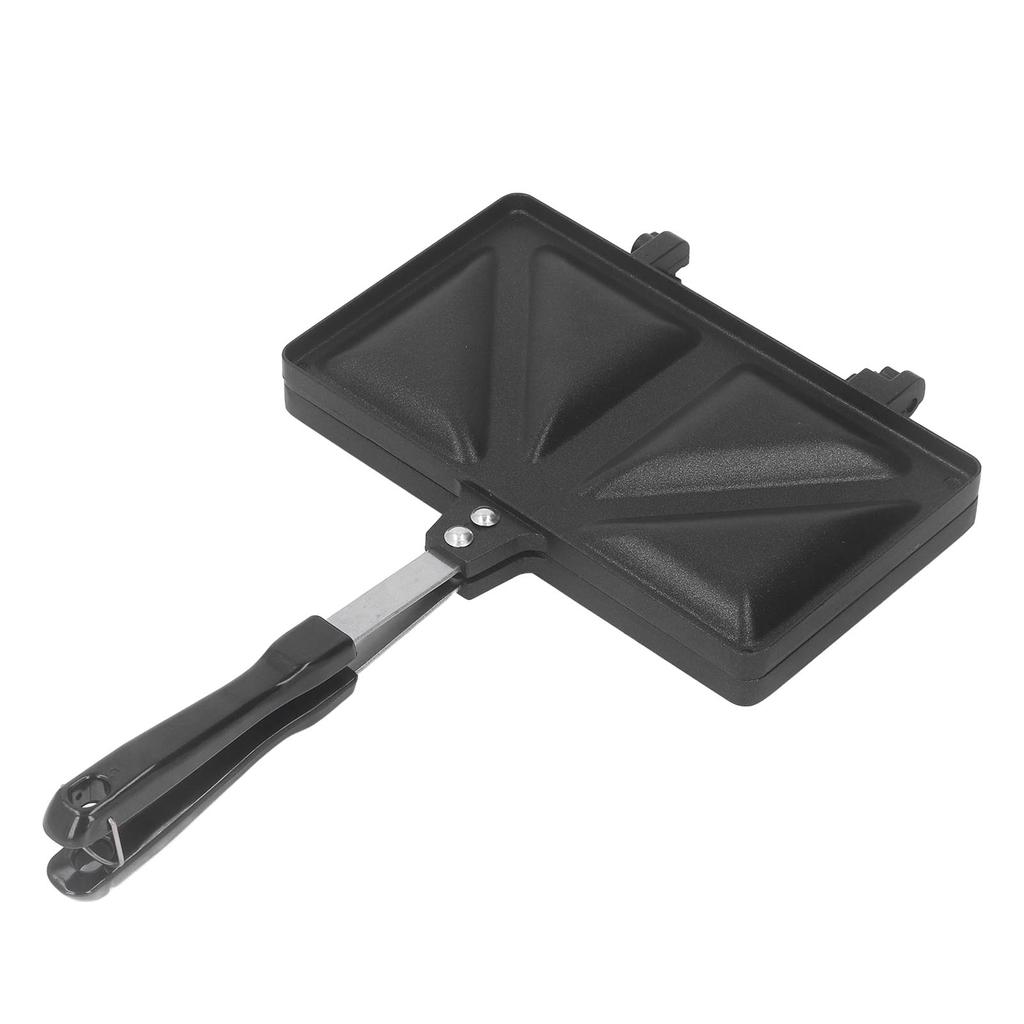 Hot   Maker Aluminum Alloy Hot Dog Toaster Double Sided Frying Pan   Baking Pan