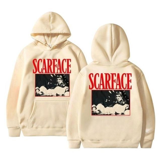 Film Scarface Tony Montana Grafik Hoodie Herren Damen Lässig Vintage Hip Hop Punk Hoodies Herrenmode Rock Herbst Sweatshirt