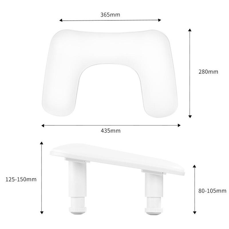 Ergonomic Nail Arm Rest Pillow Height Adjustable Hand Rest Detachable Soft Cushion Waterproof 15° Angle Salon Manicure DIY Tools