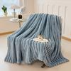 Blanket Soft and Comfortable Faux Rabbit Hair Reversible Blanket Thermal Fleece Blanket Nap Blanket Air Conditioning Blanket Office Outdoor Camping