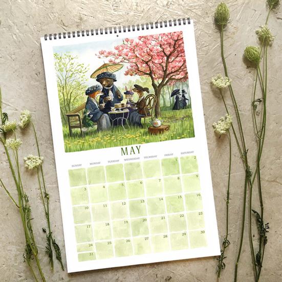 2026 Desk Calendar Animal Patterns Standing Flip Calendar Jan. 2026 - Dec. 2026 12 Monthly Calendar for Home Office