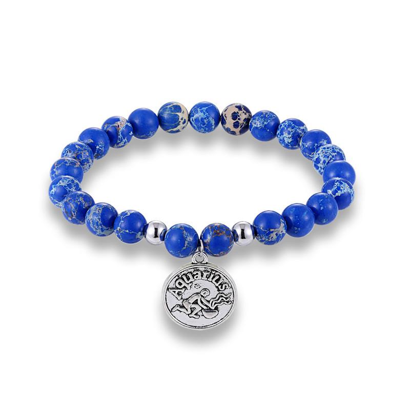 Amasun, Lapis Lazuli 12 Constellation Couple Bracelet