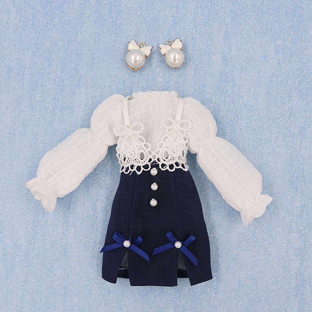 Rakulifey Blythe Clothes Neo Blythe Outfit Set and Compatible with Obitsu 24 Dolls (Jacket Dress) (3-Piece Set)