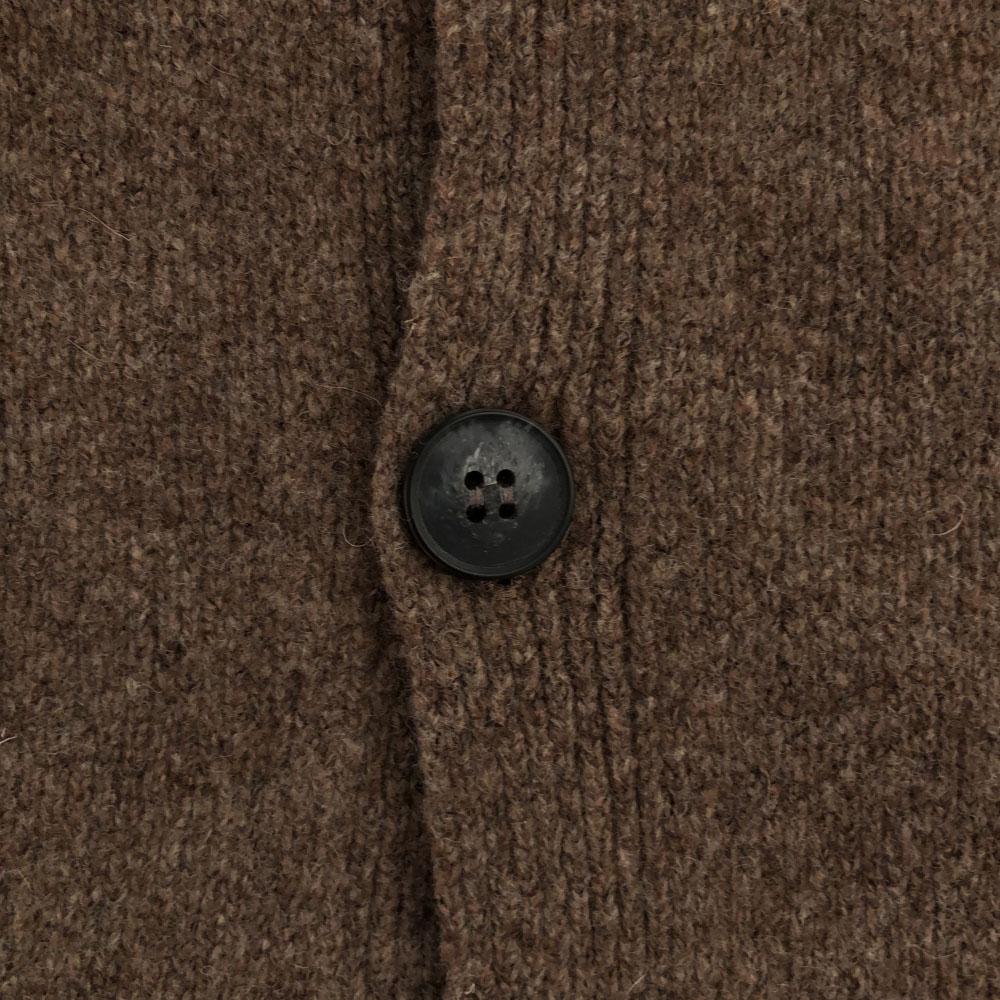 CROSSLEY Made in Italy Wool Blend Long sleeve knit cardigan M Brown Men's Used