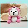 Charming Pink Bear Keychain Fluffy Plush Toy Ideal For Children's Presents