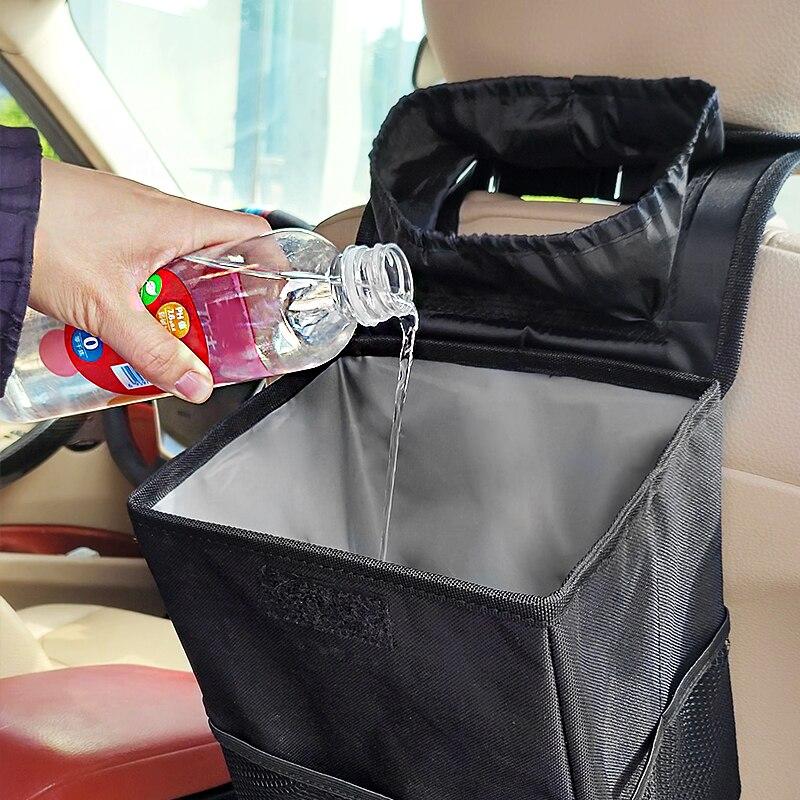 Portable Waterproof Car Trash Can Bin Auto Car Organizer Garbage Dump For Trash Can Car