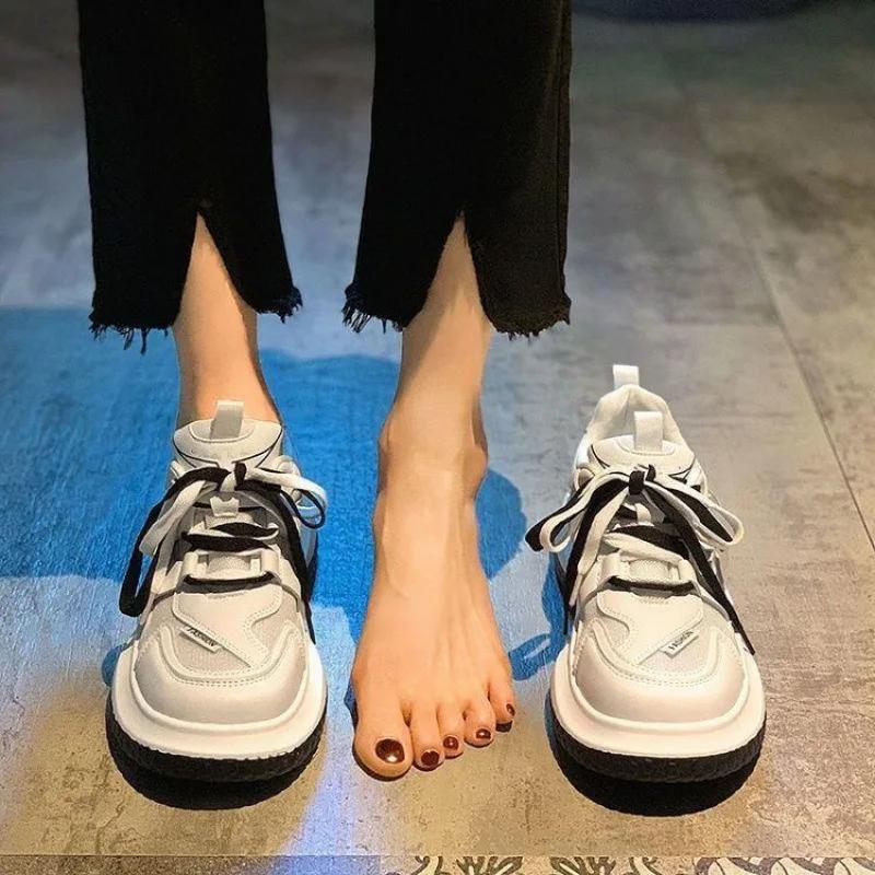 Women's Sneakers  New Summer Fashionable Casual Thick Soled Shoes Comfortable Height-increasing Platform Soles for Women