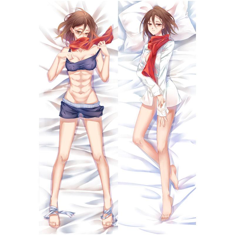 

Чехол для подушки в стиле аниме «Атака титанов» Levi Mikasa Ackerman Dakimakura 3D двухстороннее постельное белье обнимающее тело наволочка для взрослых 34x100cm Peach Skin чёрный