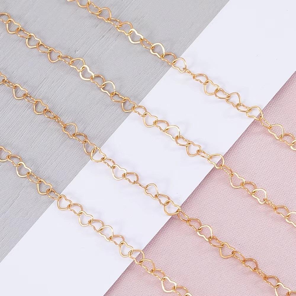 

1 Meter/5 Meters Length Love Heart Chain 3mm Width Heart Shape Copper Links Chain Copper Jewelry Making Chain DIY Jewelry Making 100cm
