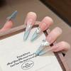 Cat's Eye Wearing Nail Pure Hand-made Nail Piece Fake Nail Wearing Nail Piece Advanced Sense Thin Dog Long