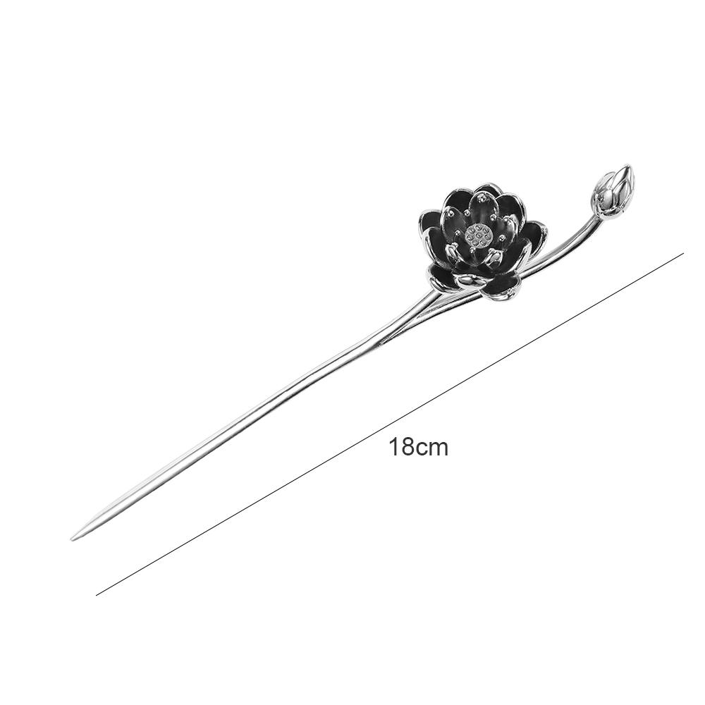 New Chinese Style Lotus Pearl Metal Hairpin Hair Sticks Simple Classical Antique Hanfu Headdress Hair Accessories