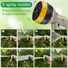 Watering Gun with 8 Adjustable Modes Garden Water Gun High Pressure Water Hose Spray Head Lawn Watering Sprinkler