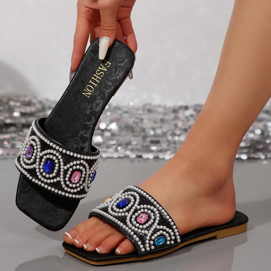 Women Luxury Slippers Beach Flats Shoes Summer Dress Sandals Female  Designer Casual Flip Flops Walking Slides Zapatos Mujer