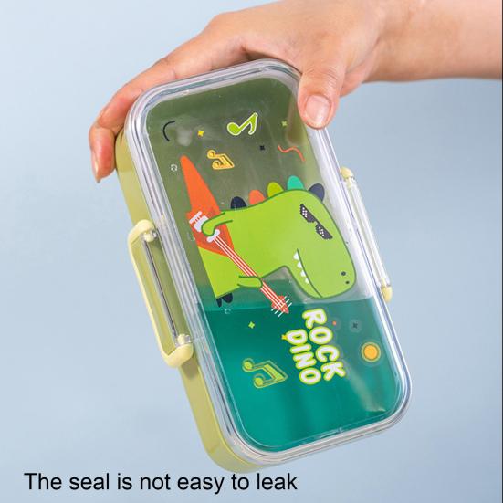 700ML Kids Bento Lunch Box Leak-proof Snack Box Cartoon BPA-Free Easy Carry Children Meal Prep Container with for School And Outdoor Adventures