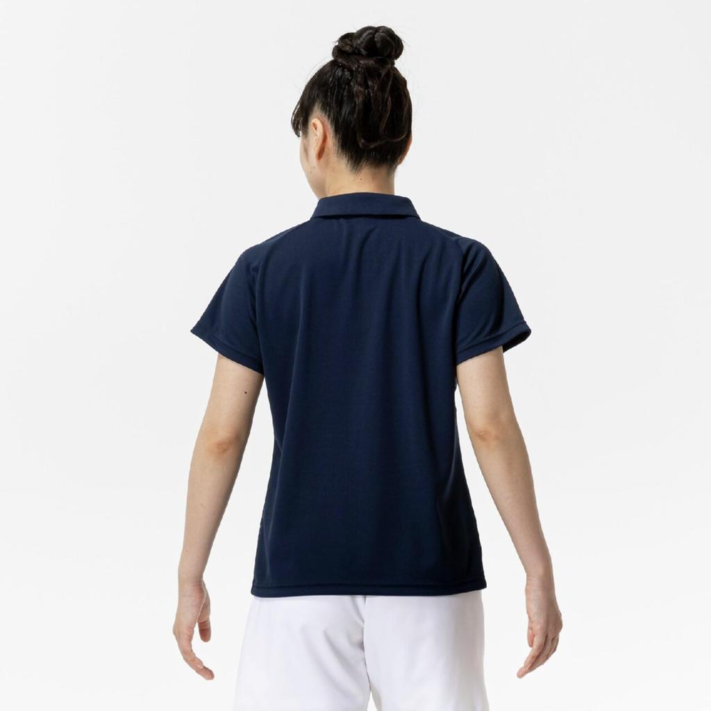 Short Sleeve Game Dynamotion Perfect for Club Navy Size L Women's Tennis/Badminton Shirt, Sweat-Wicking, Quick-Drying, Fit, Activities, Blue,