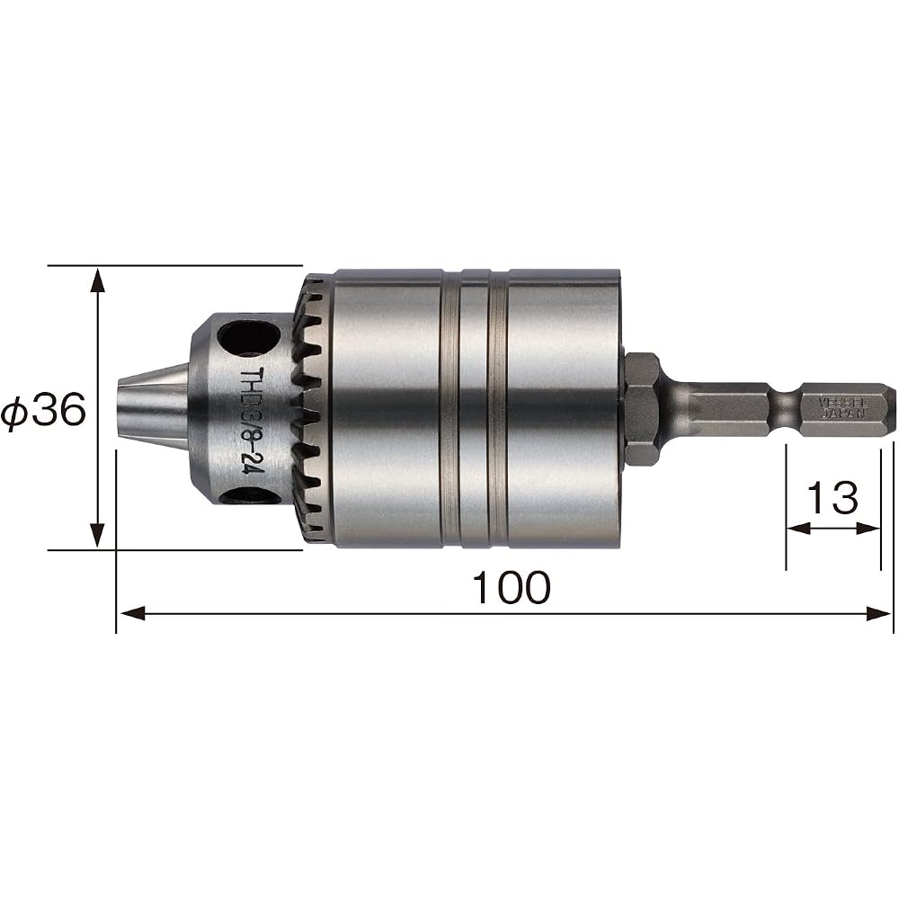 VESSEL (VESSEL) BH-21 hybrid drill chuck, 1.5 to 10 mm caliber