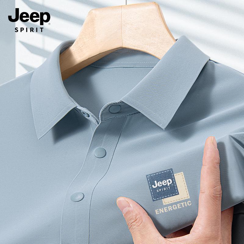 JEEP SPIRIT Men's Ice Silk Quick-Dry Polo Shirt