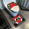2PC/Set Santa Toilet Seat Cover Christmas Decorations Rug Set Christmas Mats Creative Red Green Gift Multiple Options Available