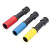 Juego de 3 Vasos Protectores de Rueda de Pared Fina 1/2 pulg Extra Largos para Impacto Profundos 17 19 21 mm Coloridos