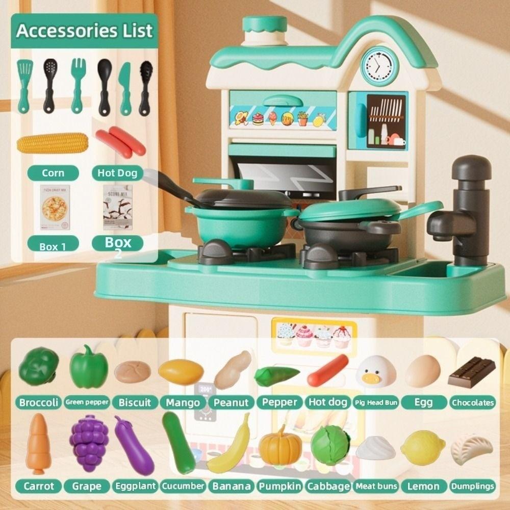 Colorful Simulation Kitchen Play Toys DIY Afternoon Tea Toy Set  Cookware Accessories