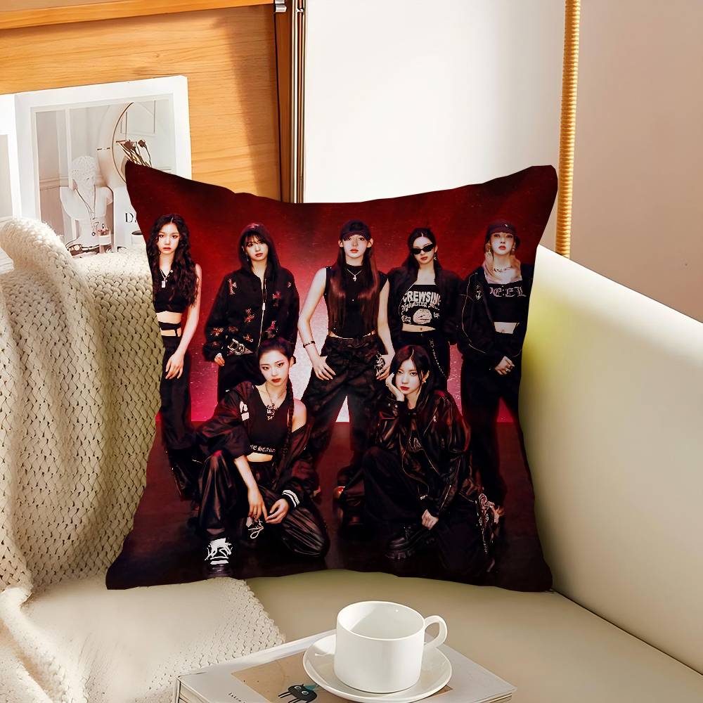 Kpop B-Babymonster Pillow Case Throw Pillow Chair Seat Cushion Nap Pillows Chair Cushion Seat Soft Pad Pillow Sofa Cushion