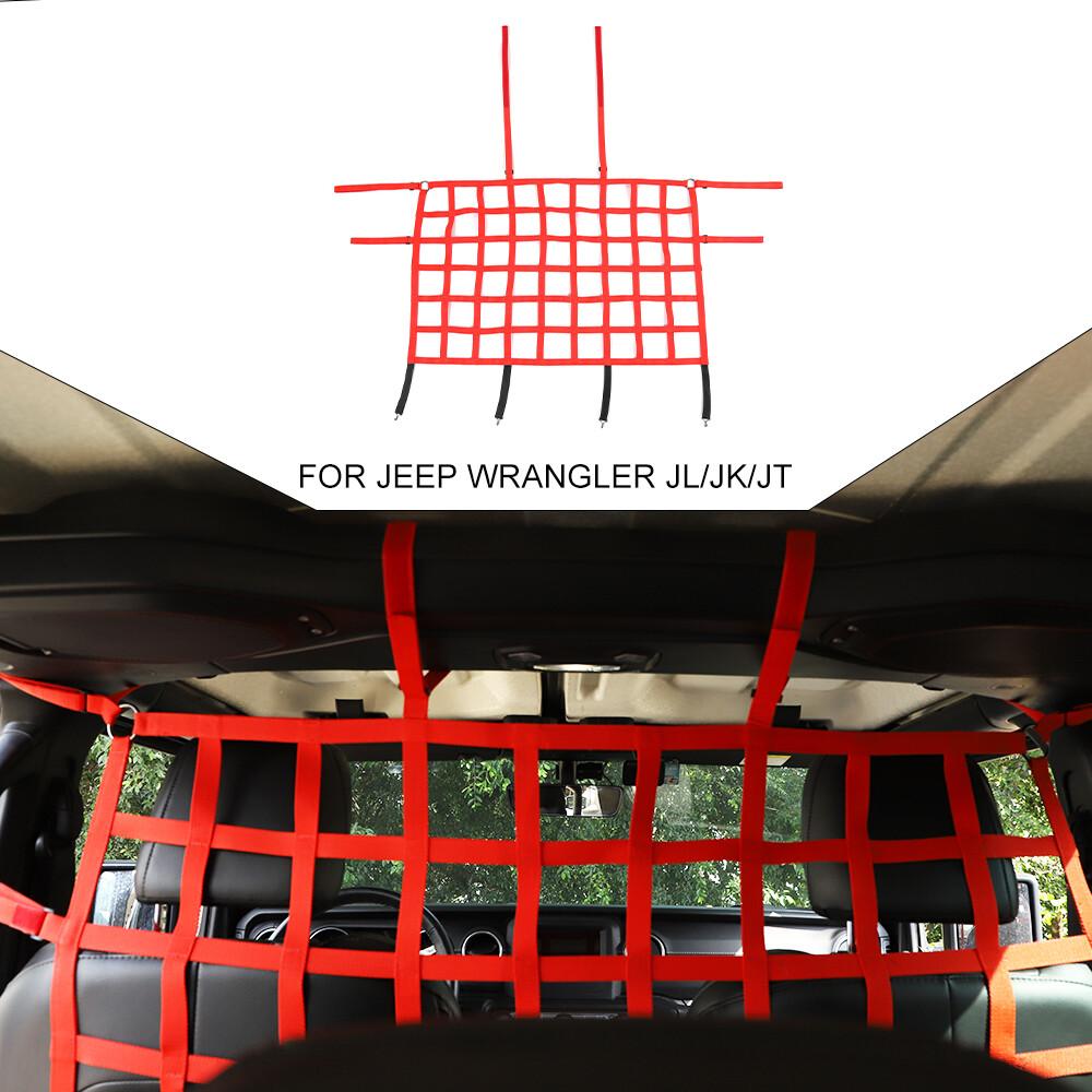 Rear Seat Cargo Isolation Diveder Net For Jeep Wrangler JK/JL/JT Gladiator 2007+