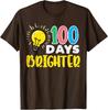 100 Days Brighter Light Bulb 100th Day School Unisex T-Shirt