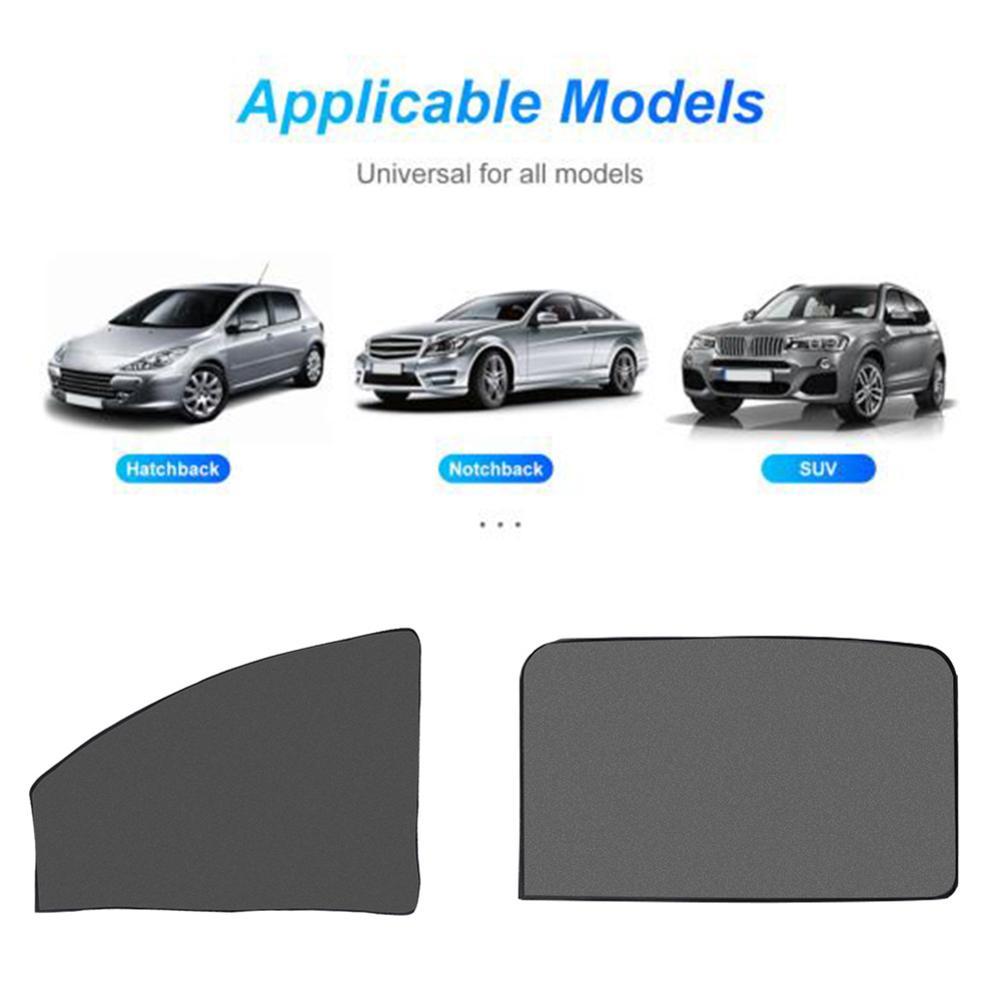 4X Magnetic Car Side Front Rear Window Sun Shade Cover Mesh Shield UV Protection - Foto 8