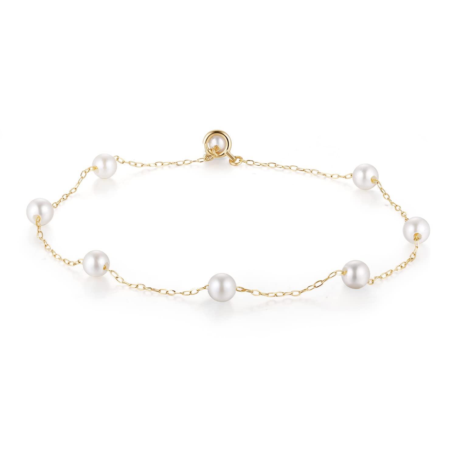 

PEARL Made in Japan Natural Pearl Bracelet 10k Akoya Pearl Pearl Bracelet Daily Use [KOKO JEWELRY] Women s br40-10k-8