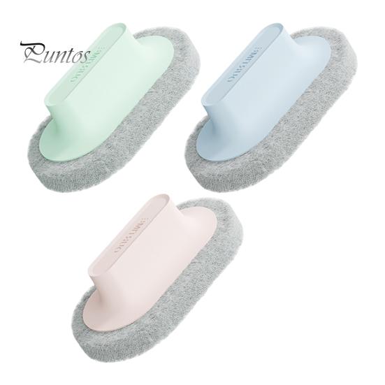 Kitchen Sponge Bathtub Cleaning Brush with Ergonomic Handle Corner Stain Removal Dish Washing Scrubber Scouring Pad