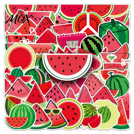 Assorted Fruit Stickers for Notebooks 50PCS Cartoon Watermelon Stickers, Waterproof Vinyl Decals, Summer Cute Decals Laptops DIY Crafts Water Bottles