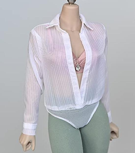 Figure OL Office Beauty Sexy Transparent Leotard Shirt Pants head and shoes not [TOYBARJAPAN] 1/6 Accessories/White (Body, included)