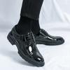 Classic Italian Style Mens Green Derby Formal Shoes Career Office Leather Shoes Pointy Toe Handmade Business Wedding Dress Shoes