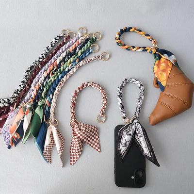 Nuova Moda Primavera Donna Borsa Accessorio Parte Catene Staccabili Sostitutive Stampa Floreale Seta Cinturino Donna Fai da Te Catena Manici Borsa