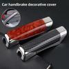 Universal Car Handbrake Cover Carbon Fiber Auto Handbrake Grips Protector Interior Hand Brake Decoration Accessories