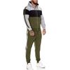 Men's fashion leisure color Patchwork sports fitness Hoodies pants suit