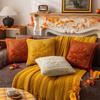 45X45/50X50CM Autumn Throw Pillow Cover Plush Halloween Pumpkin Stamping Waist Cushion Cover Decor Home Decorative Pillowcase