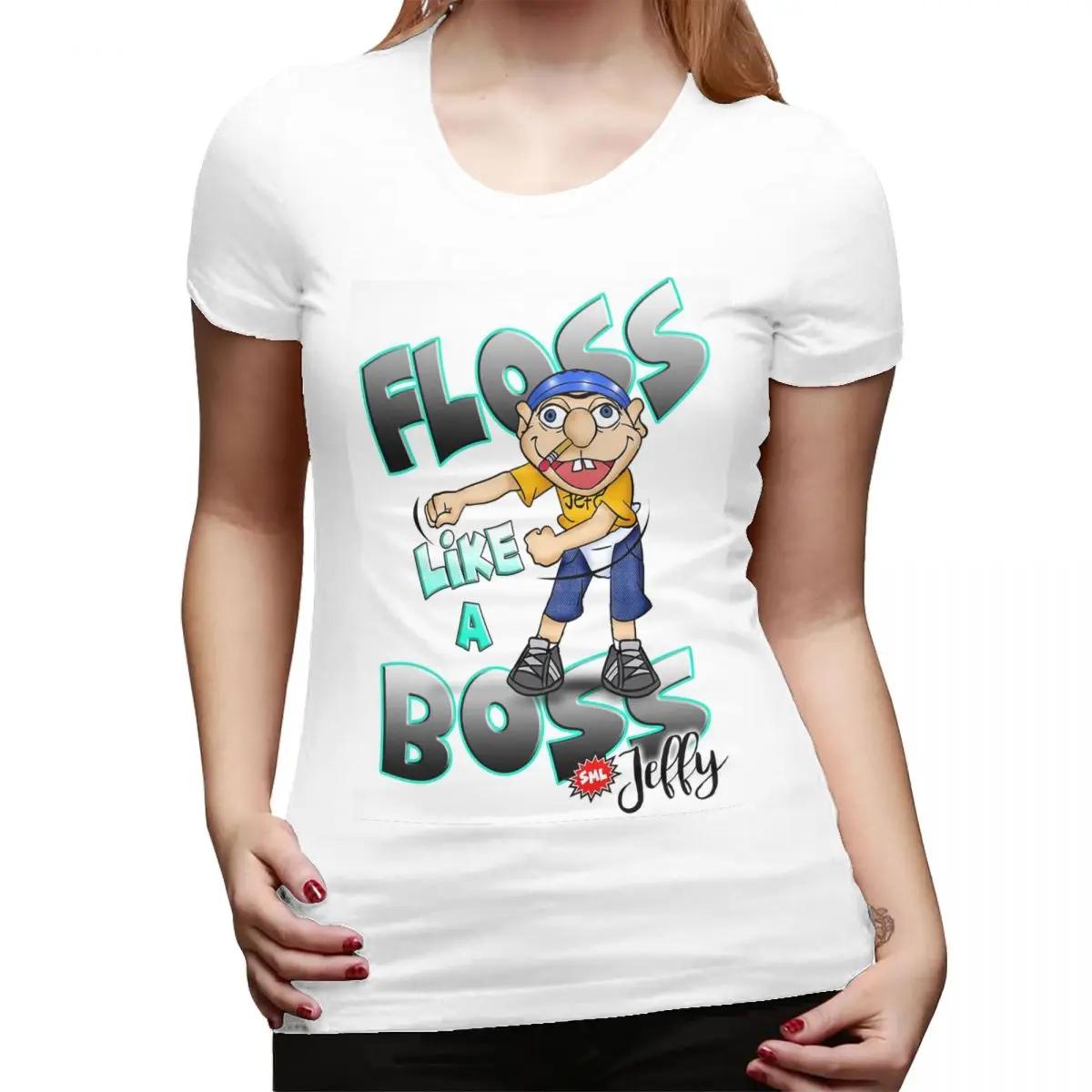

Jeffy Floss Like A Boss SML Футболка для женщин с круглым вырезом Уличная одежда Футболки Женские с коротким рукавом Летняя одежда Топы S