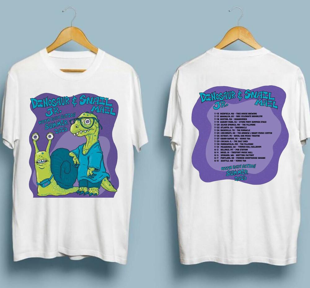 NEW Dinosaur Jr. and Snail Mail Announce Summer 2025 Tour White Shirt BB58 Unisex T-Shirt XL
