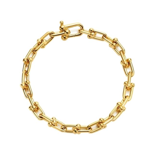 

S925 стерлингового серебра высокого качества тонкий U-образный модный браслет женский логотип подлинные ювелирные изделия подарок на день святого Валентина 18cm