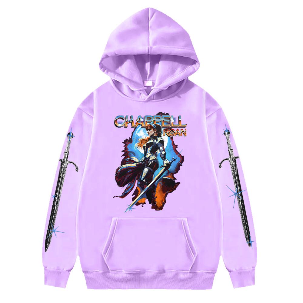 Felpe con Cappuccio Grafica Metal Rock di Chapel Roan Merchandising Caldo del Gioco di Chappell Roan Streetwear Donna Uomo Moda Harajuku Maglioni a Manica Lunga