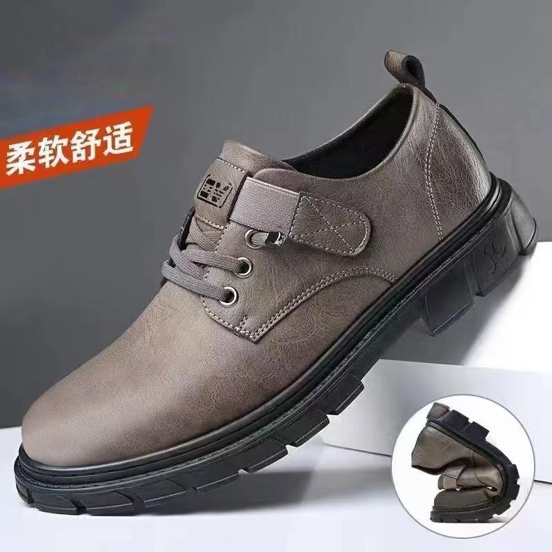 Spring New Men's Leather Shoes, Casual Walking Shoes, Fashionable and Comfortable Shoes