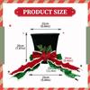 Christmas Tree Topper Hat,Xmas Ornament Holiday Top Decoration Bowknot Decorative for